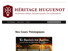Tablet Screenshot of heritagehuguenot.com